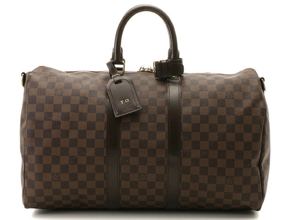 LOUIS VUITTON Bag Keepall Bandouliere Boston Damier